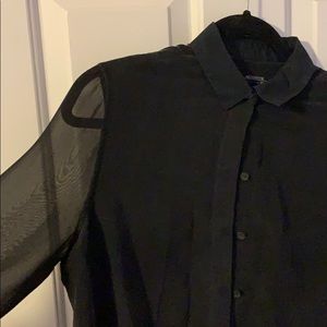 ALLSAINTS Silk black blouse
